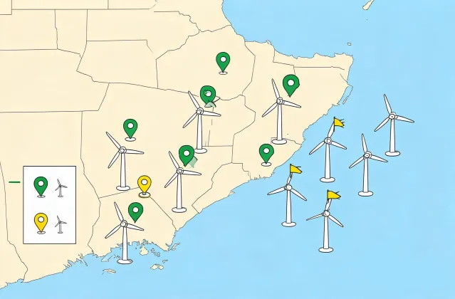 Wind project support map
